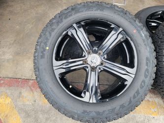 OEM 18" MERCEDES BENZ GLC300 Glossy Black Wheels With  GOODYEAR Wrangler Allterrain AT Tires