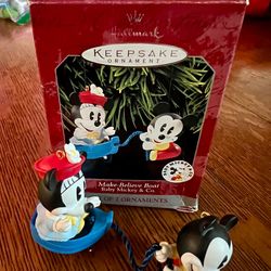 Vintage Hallmark Keepsake 1998 Make-Believe Boat Baby Mickey