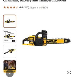 DEWALT FlexVolt 16 in. 60V Max Cordless Chainsaw, Battery and Charger Included