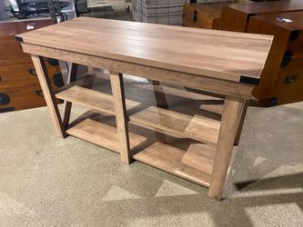 Open Shelving Media Stand with Bracket Corners