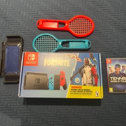 Nintendo Switch (With Game And Tennis Grips)