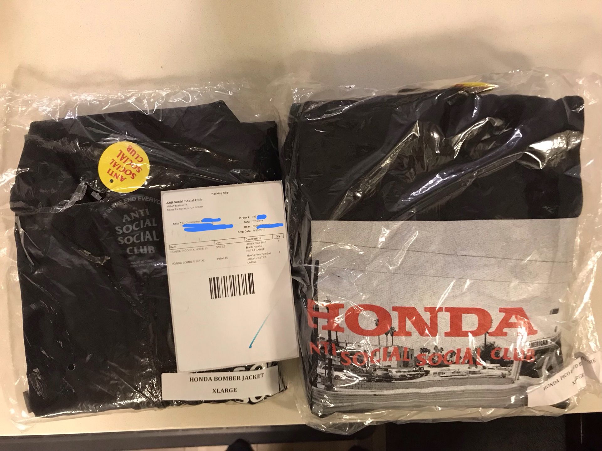 AntiSocial Social Club Honda Pico Bomber Jacket for Sale in Los 