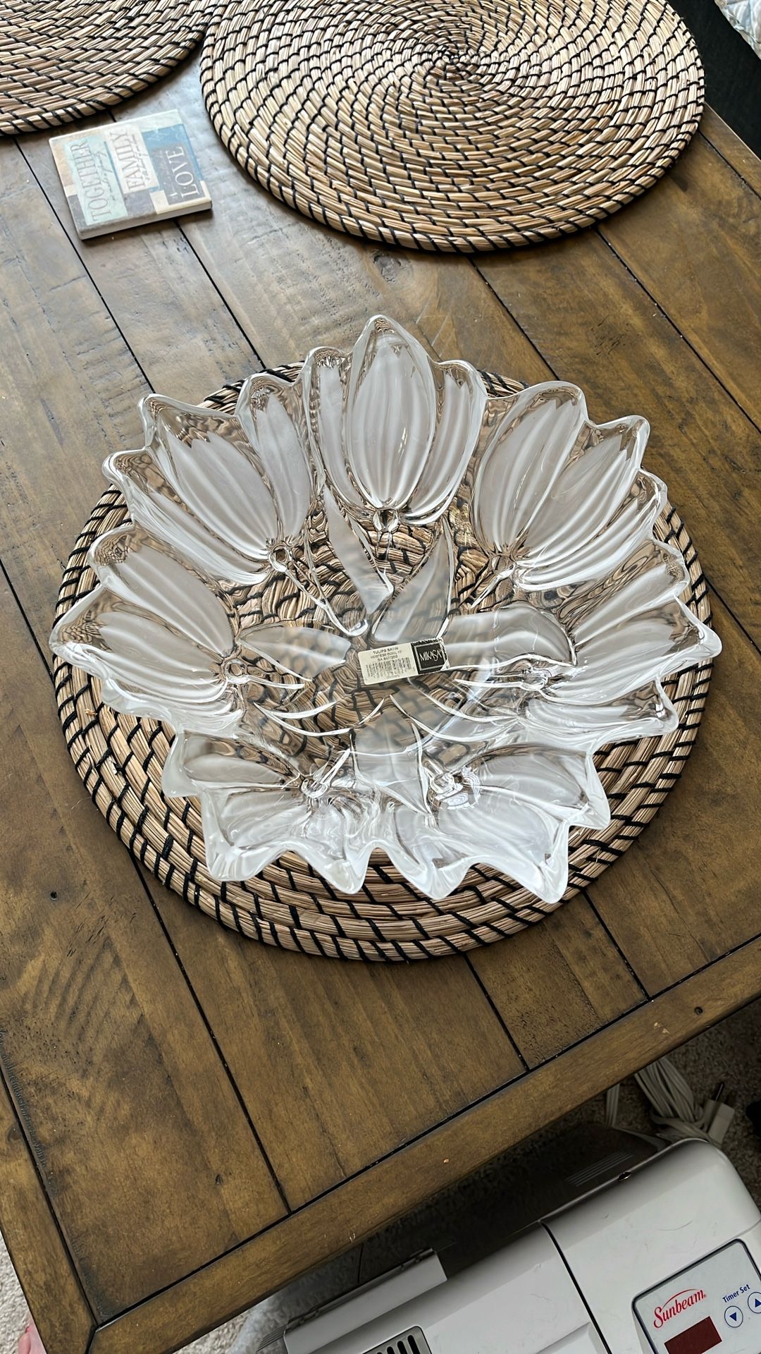 Mikasa Tulip 12” Crystal Hostess Bowl