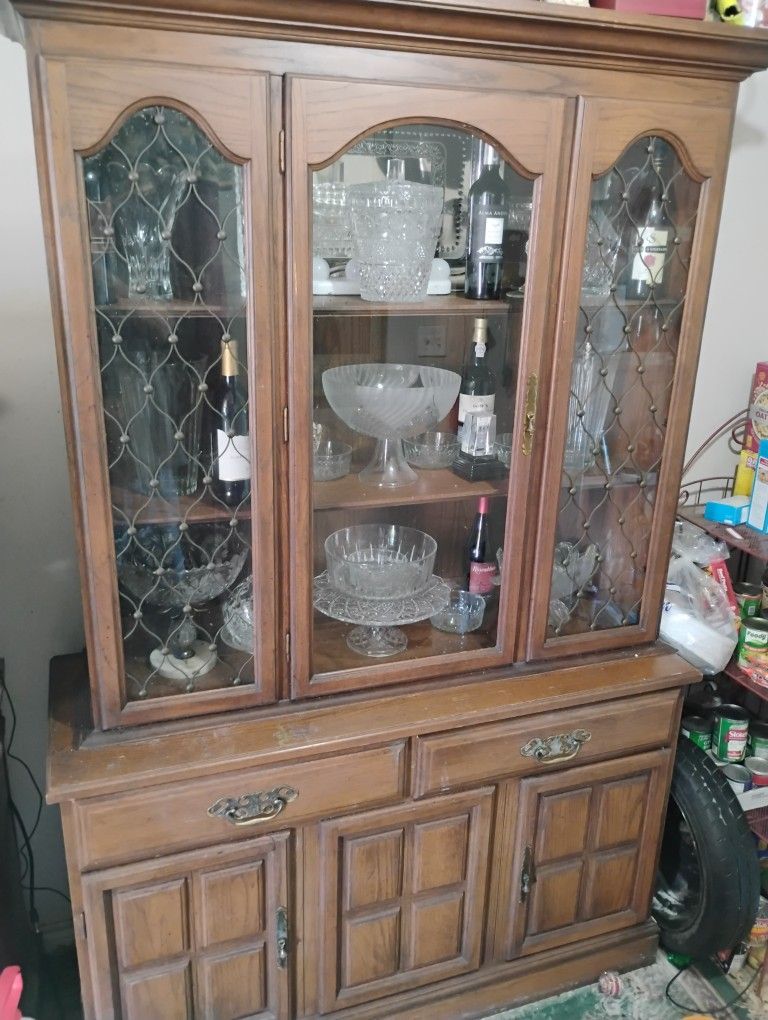 Antique China Cabinet Crystal Soul Separately