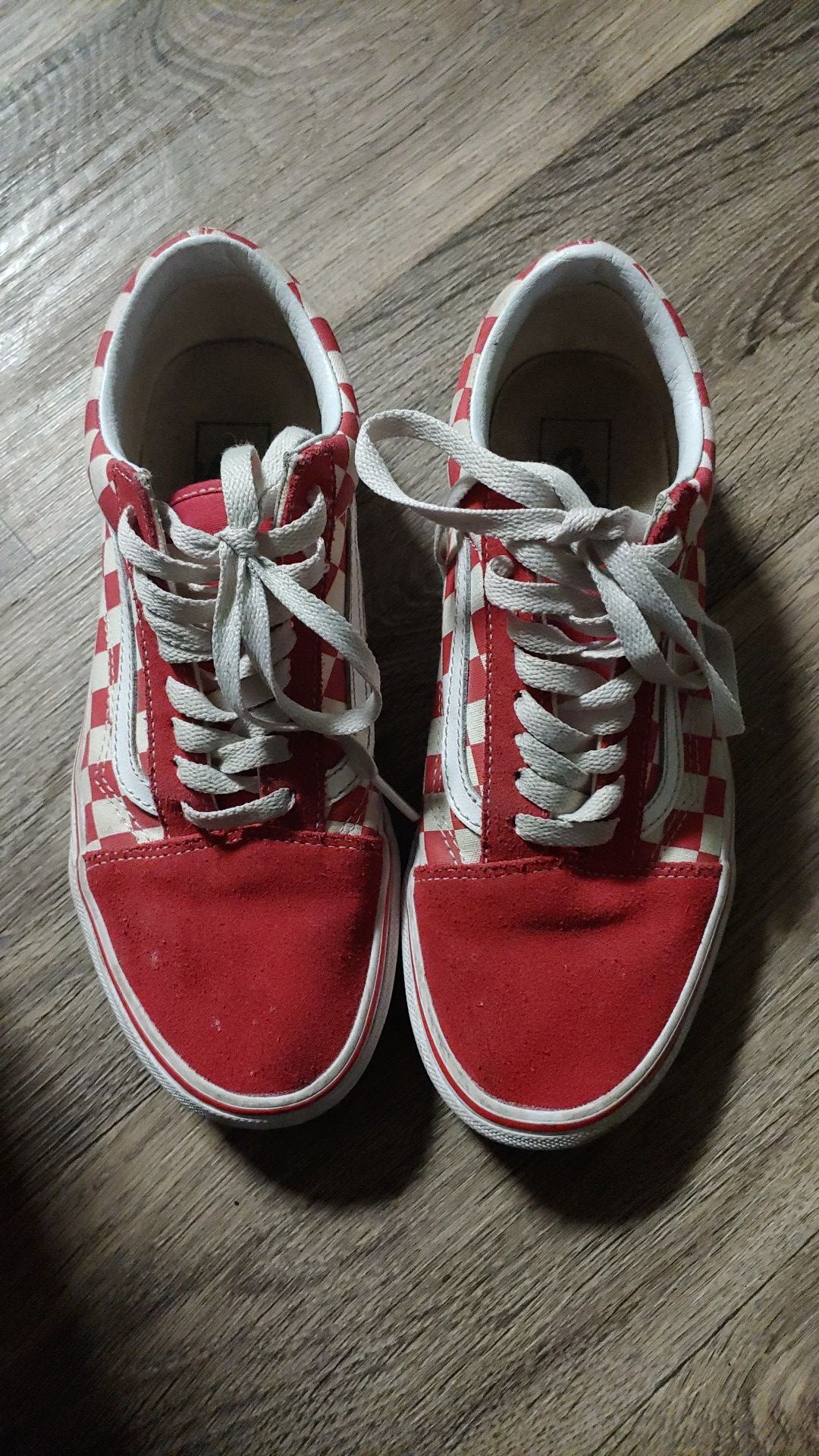 Red vans checkered