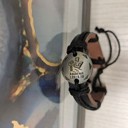 Aquarius Leather Band/Bracelet 
