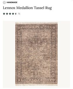 NEW Brown Natural Jute Area Rug With Tassels
