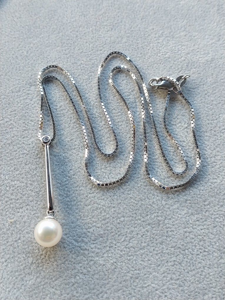 Pearl Pendant With Chain Wedding