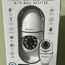 Wireless Hd Security Lightbulb Camera With Wall Adapter