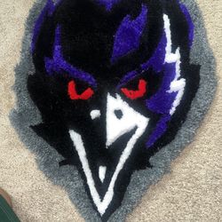 Baltimore Raven tufted rug