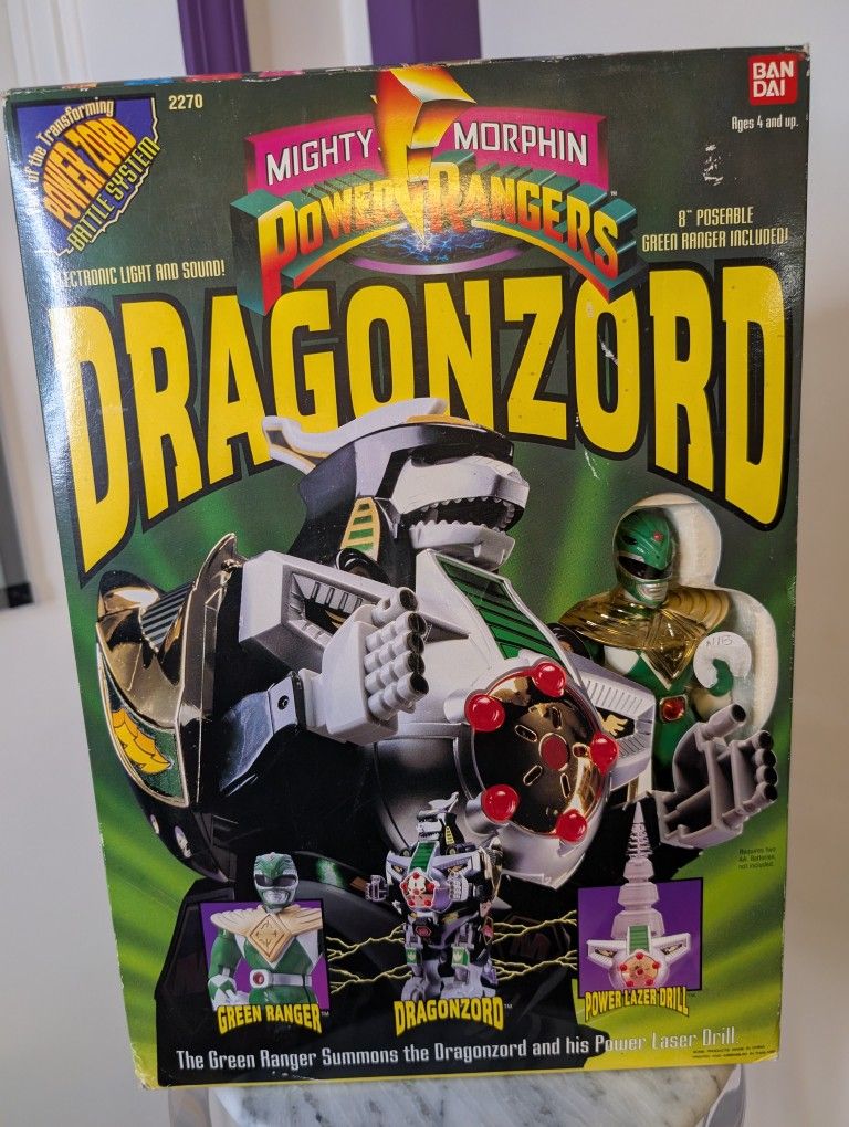 Mighty Morphin Power Rangers Dragonzord Green Ranger Bandai 1993 Brand-New!!
(Vintage toys)