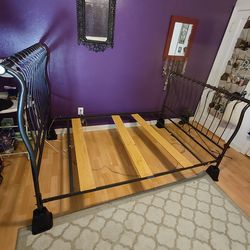 Sleigh bed frame *definitely not haunted*