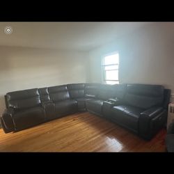 Black Leather Sofa