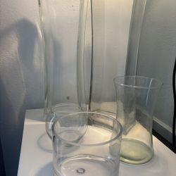 Various Clear Flowee Vases Wedding Party $5/each Sizes in Picture