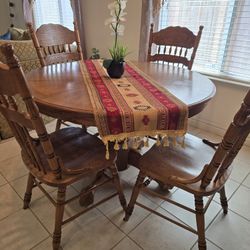 Kitchen Table With Six Chairs And Leaf
