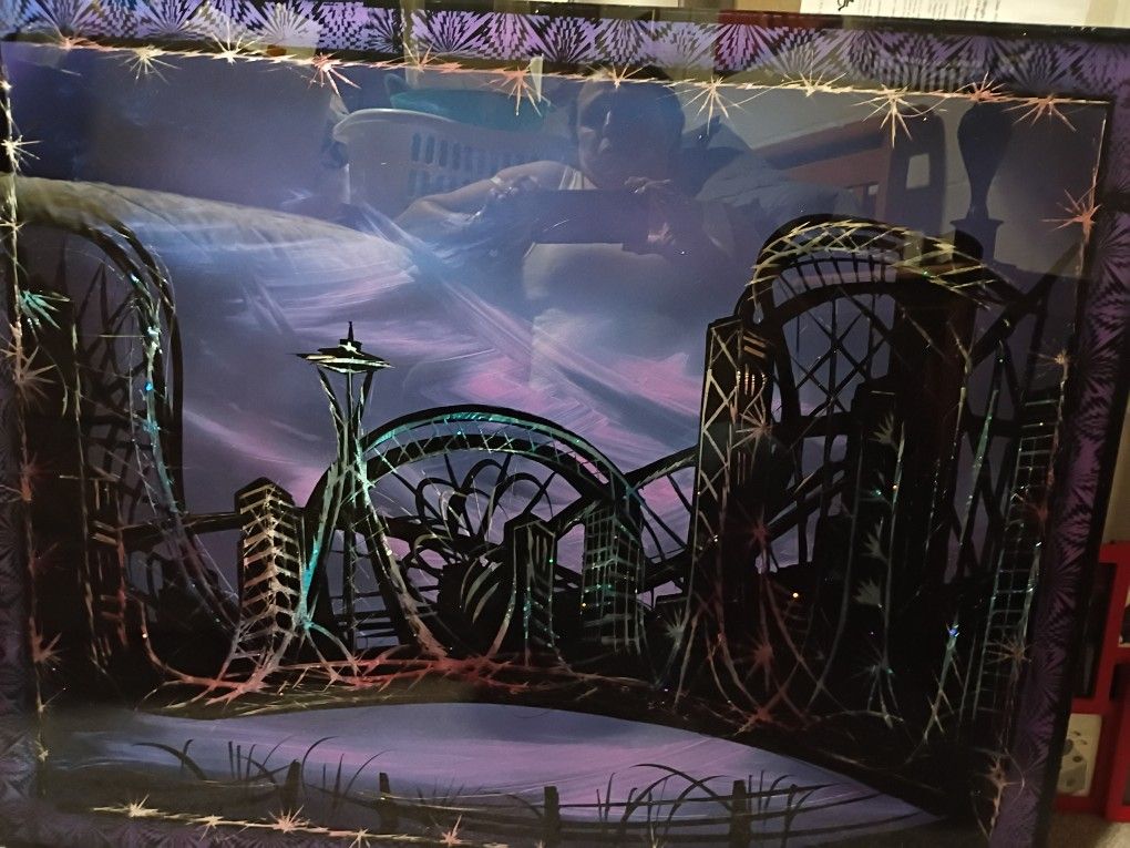 Unique Picture Of Seattle Skyline By Local Artist