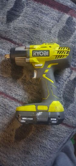 Ryobi 18-Volt ONE+ 1/2 in. Cordless 3-Speed Impact Wrench WITH BATTERY
