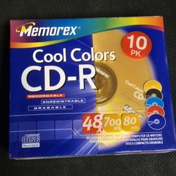 Memorex CD-R -- 10 PACK, (5 packs available).