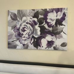 Purple & Gray Flower Wall Art + Accessories 