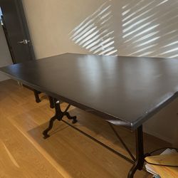 Restoration Hardware Zinc-Coated Dining Table