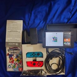Nintendo Switch With Super Mario Bros  Wonder Game