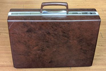 Vintage 1970s Samsonite Survivor Classic Brown Hard Shell Attache Briefcase