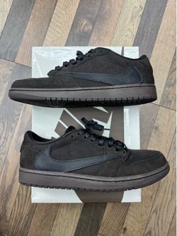 Jordan 1 Low Travis Velvet Brown Sz 9.5