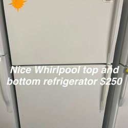 Nice Whirlpool Top And Bottom Refrigerator 
