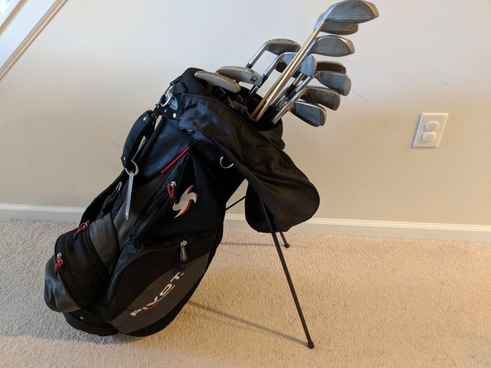 Golf clubs set with great golf bag