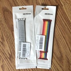 Apple Watch Replacement Band Nylon - As Show  On Pictures (2 Items) NEW