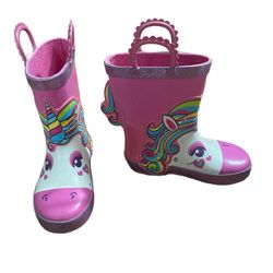 Rain Boots Unicorn Girl Size 9/10