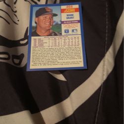 Mark Grant Baseball Card 