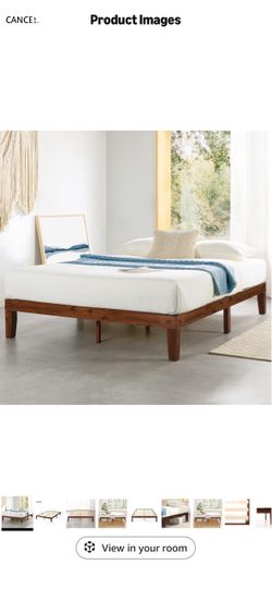 Walnut wooden bed frame