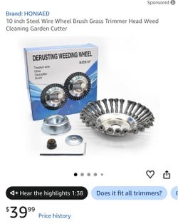 10-Inch Steel Wire Weeding Wheel Brush
