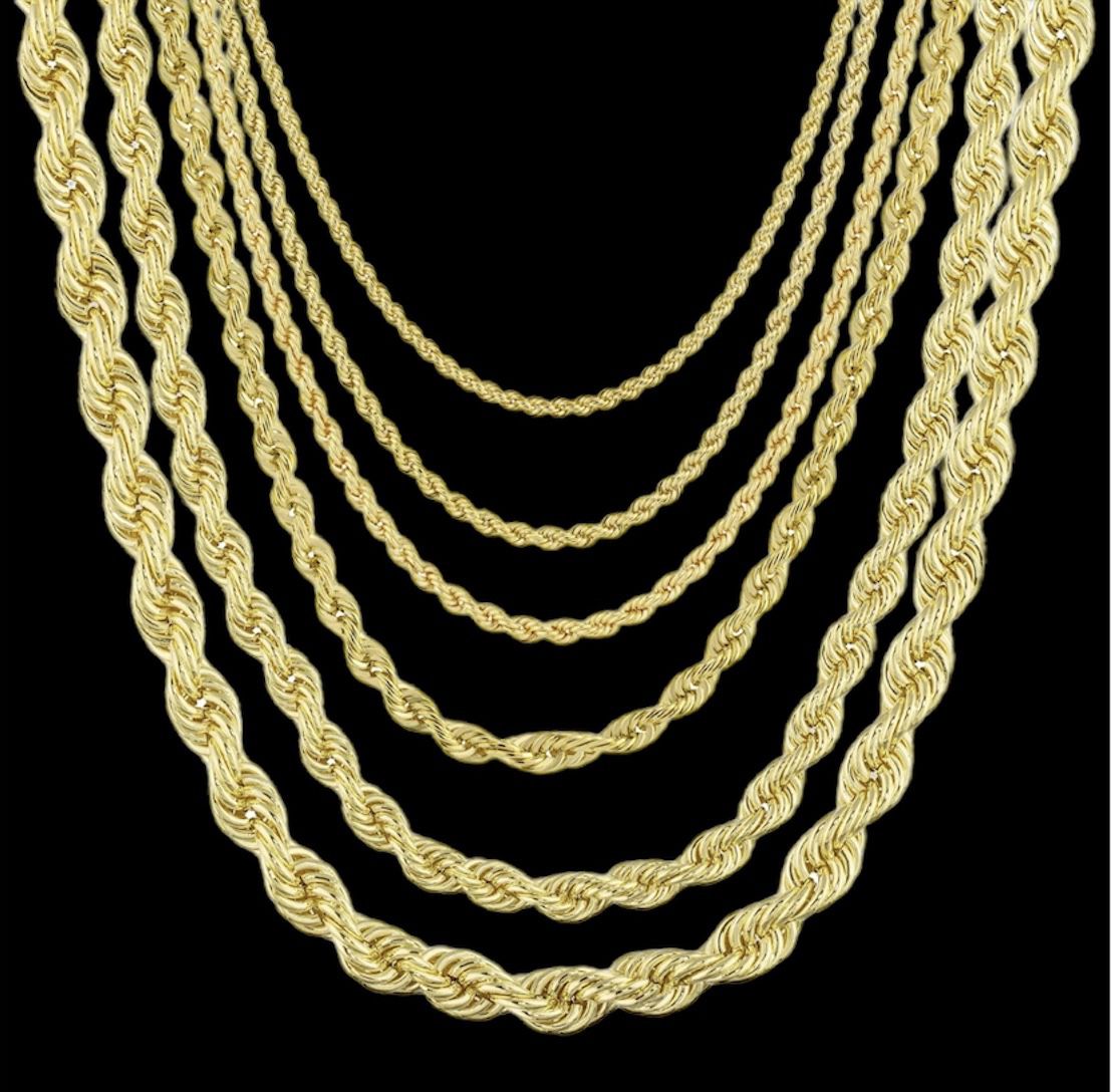REAL GOLD 10KT ROPE CHAIN