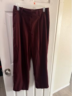 H&M Burgundy office pants size 6