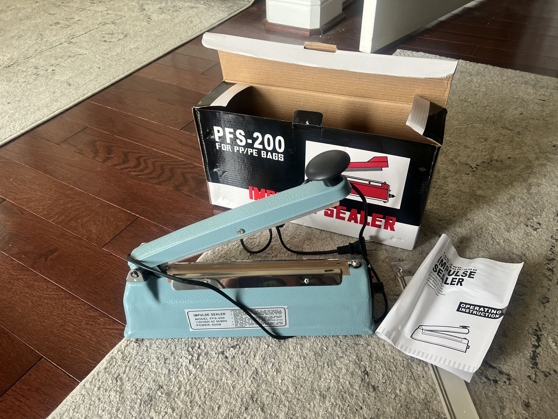 12" Hand Impulse Heat Sealer Plastic Bag Film Sealing Machine