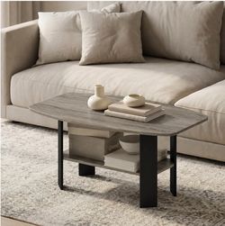 Furinno 2- Tier Coffe Table- Gray Oak
