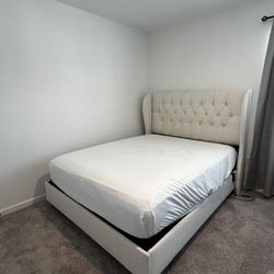 *Brand Used Queen Mattress, Bed Frame w/ Headboard, And Adjustable Mattress Base*
