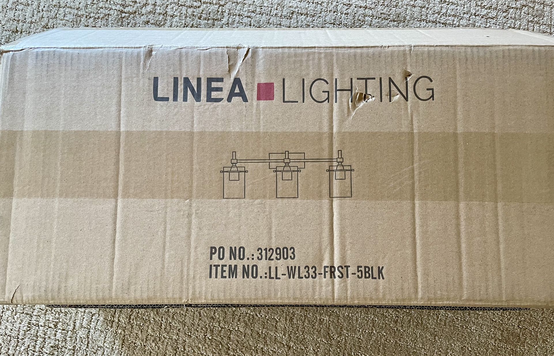 NEW- Linea 3 Light Fixture - $30