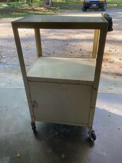 Rolling AV / TV / Tool Cart with Locking Cabinet