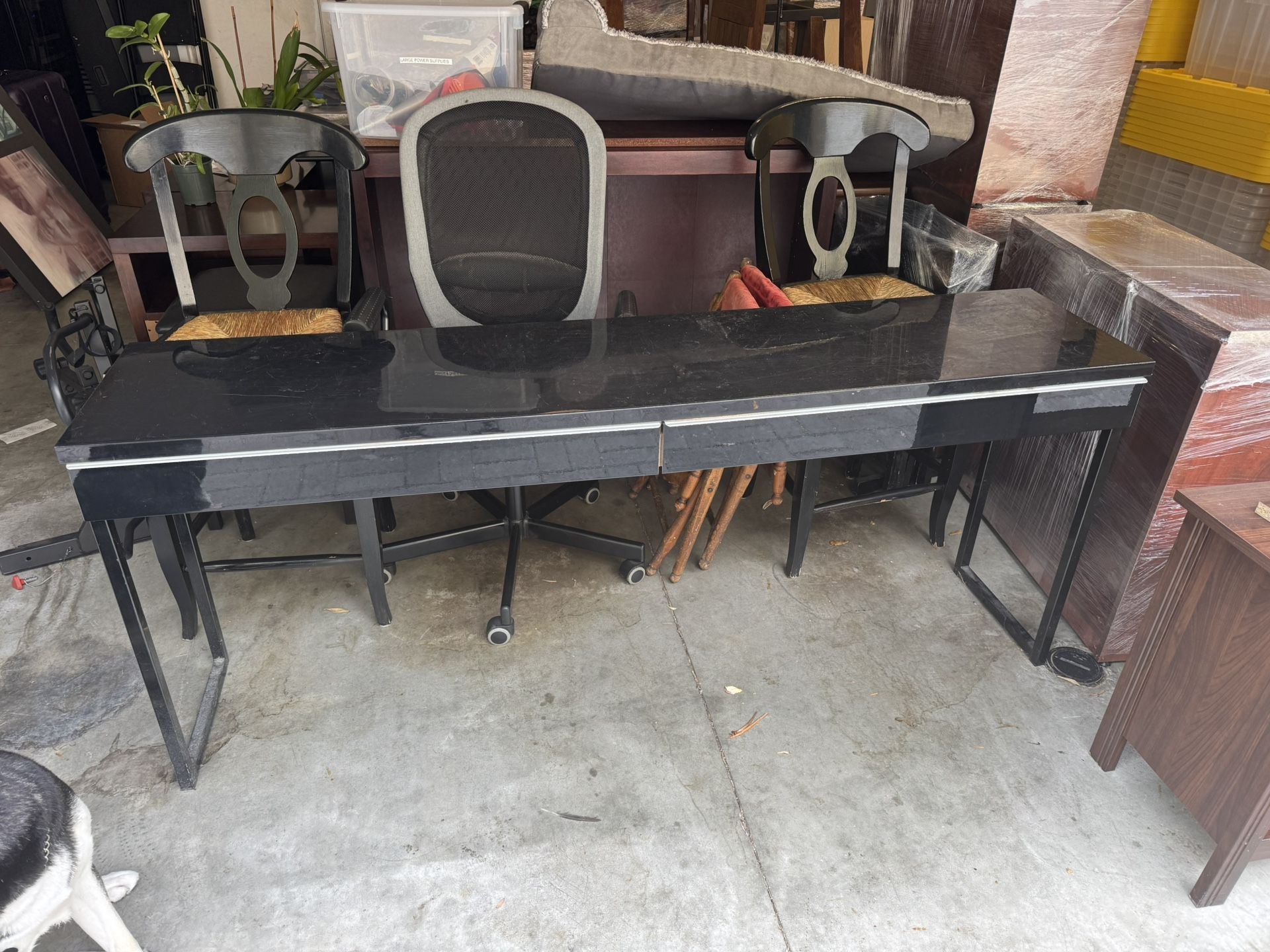 Long Skinny Table Métal