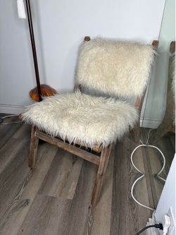 FREE Funky Ivory Faux Flokati Lounge Chair by World Market - MUST GO TODAY!!