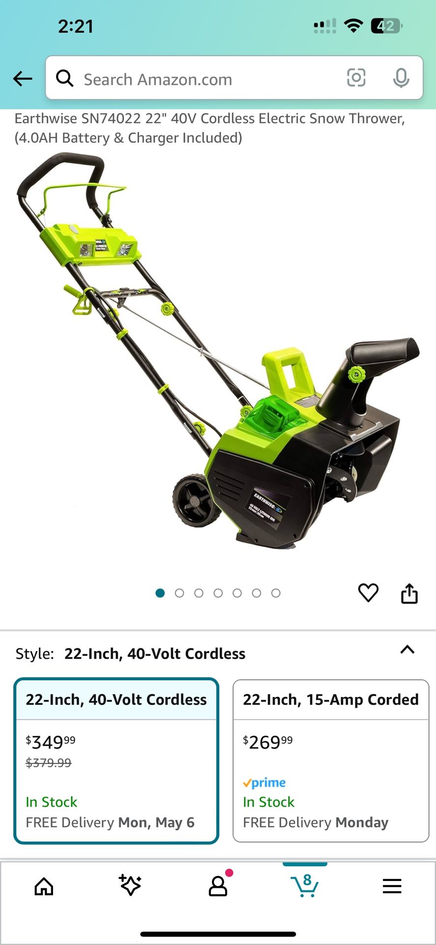 Electric Snow Thrower,