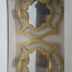 Home Decor Candle Holder Mirror