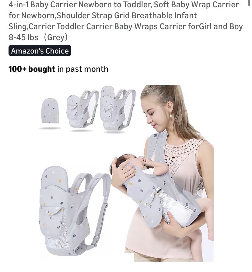 New 4 In 1 Baby Carrier