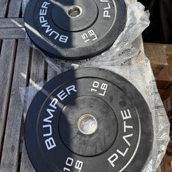 Barbell Olympic Rubber Bumper Plate 10lb 15lb Weights