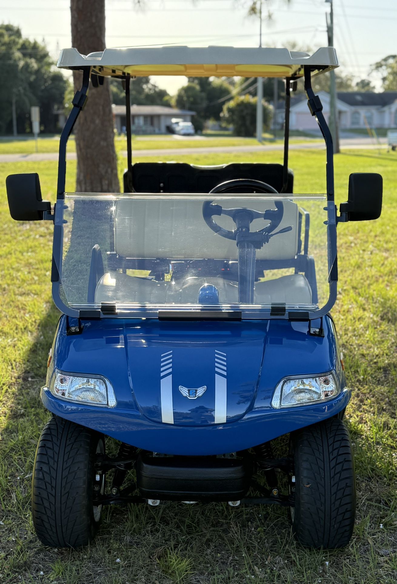 blue 2020 Club Car DS "Speed Coupe"Golf Cart