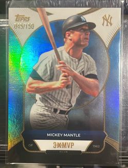 Mickey Mantle Topps 3x MVP Club Refractor 045/150