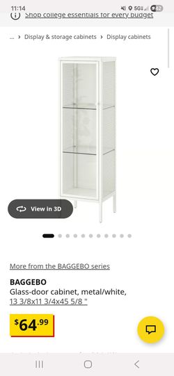 Storage with glass shelf